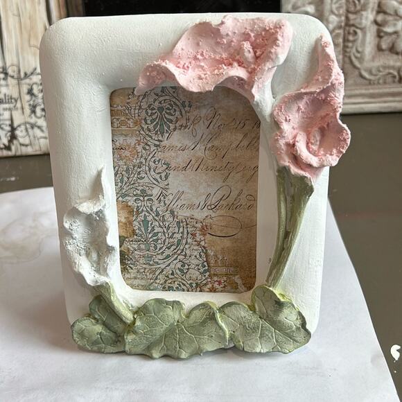 Calla Lily  3 X 5 Hand Painted Picture Frame Decor - Picture 1 of 8